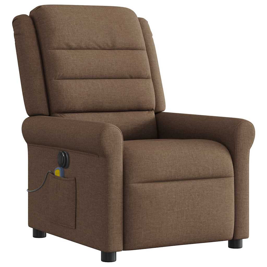 Electric Massage Chair In Brown Fabric