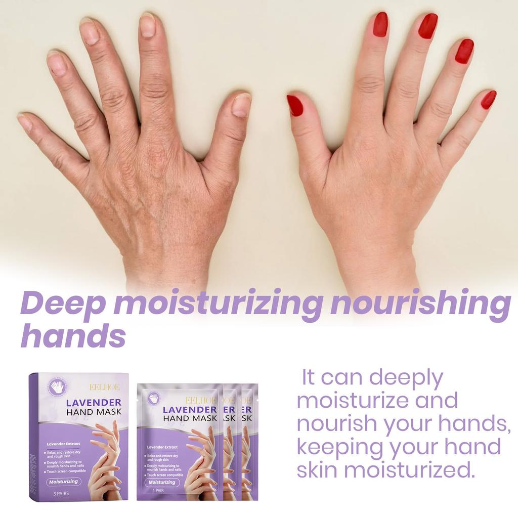 Hand Masks Beauty,Hand Masks Moisturizing Glove,Hand Mask Gloves Gentle Moisturizing Hand Hand Mask 3 Pair 10ml