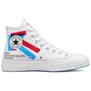 Patta x Experimental Jetset x Converse Chuck 70 High Patta Pratica Psicogeografica Sneakers Unisex Bianche Rosso Infuocato Blu Diva A03173C