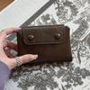 New Korean Retro Women Wallets Short Zipper Multi-Card Money Bag Soft PU Leather Business Card Case Card Bag Pouch