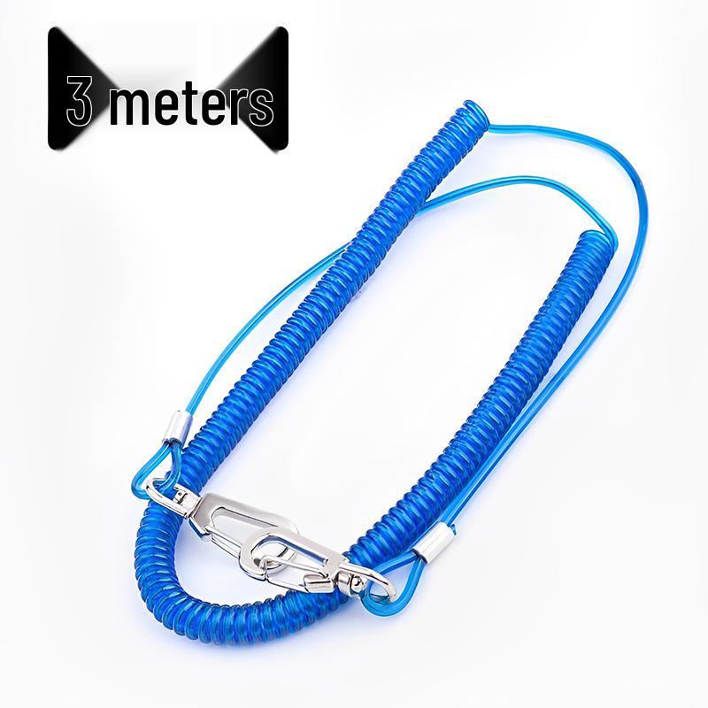 High-Elastic Retractable Steel Wire Lanyard for Large Fish Rod Protection