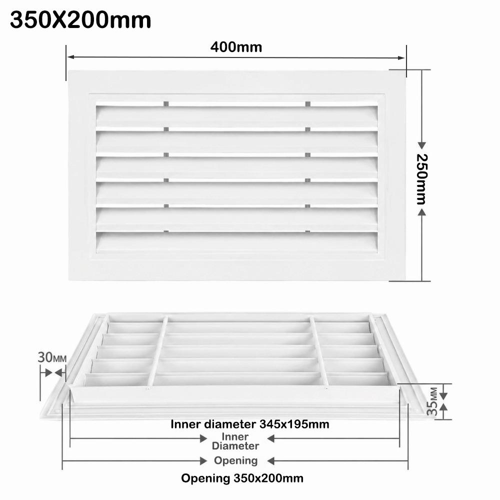 White Air Vent Grille Aluminum Alloy Return Air Grill New Gable Vent  Attics