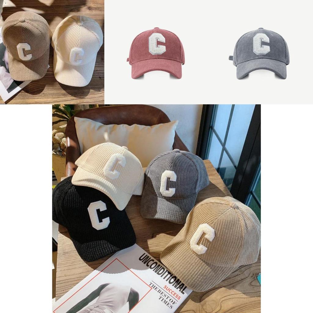Chic Corduroy Baseball Hat For Autumn And Winter Stylish Letter Sports Cap
