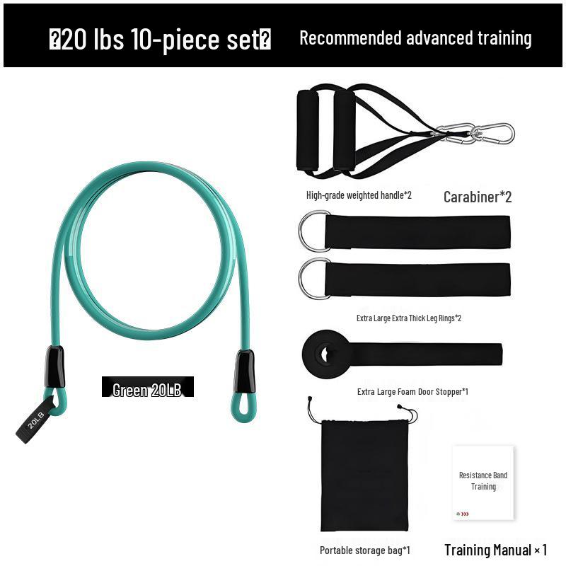 150lb Anti-Break Latex Resistance Bands Set – 11-Piece Multi-Functional Fitness Elastic Bands