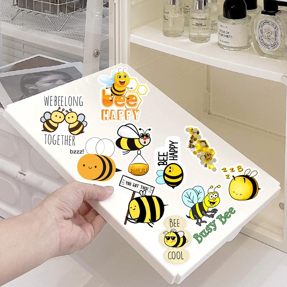 54pcs Little Bees Decorative Stickers for Water Cups, Computers, and Phone Cases