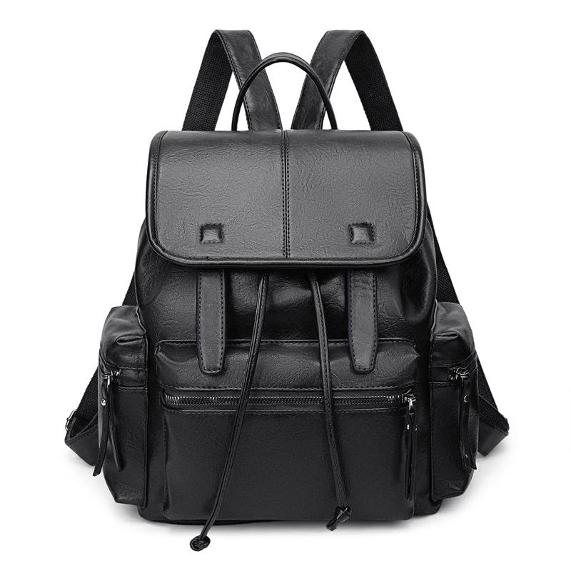 Большой, простой рюкзак для девушек и женщин, легкий дорожный рюкзак чёрный