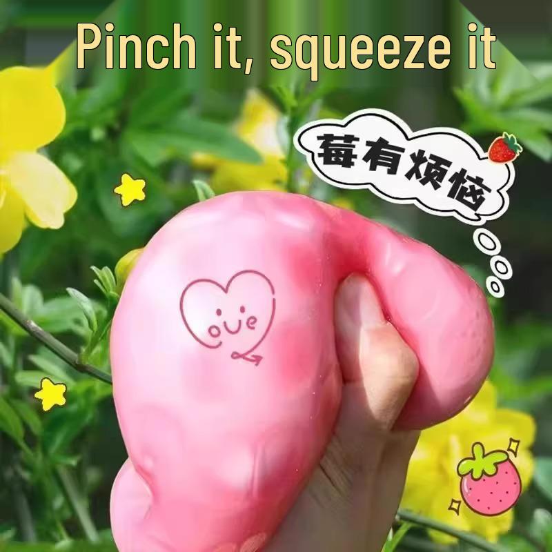 Stress Relief Soft Rubber Ball - Creative Squeeze Toy for Relaxation