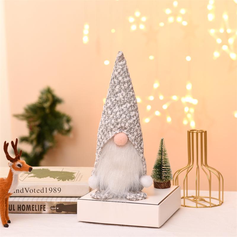 Faceless Forest Old Man & Girl Plush Christmas Ornament