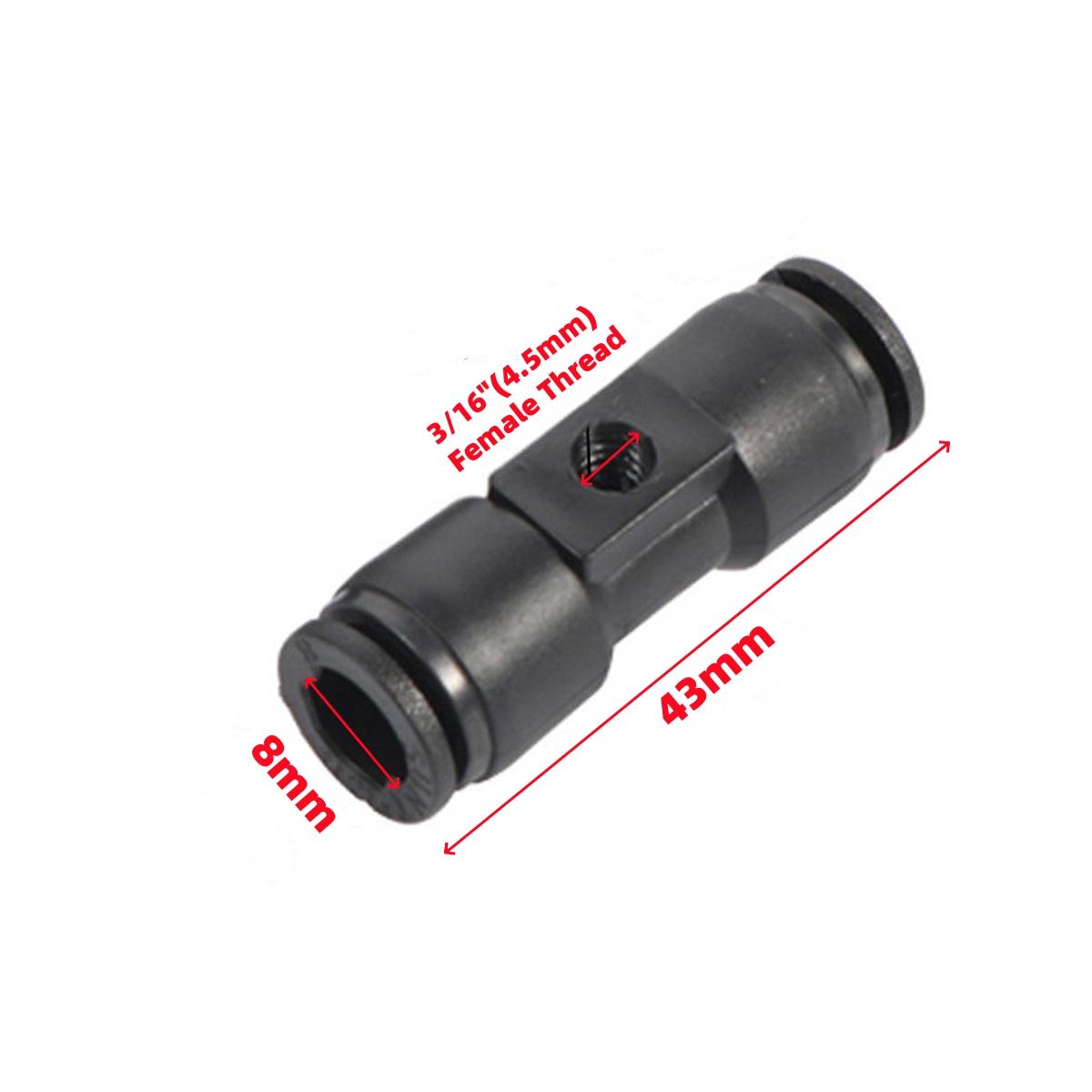 

6mm 8mm Hose Slip Lock Quick Connectors with 3/16 Female Thread Nozzle Seat Garden Pool Misting Cooling System Joints 1/5/10Pcs 1Pc