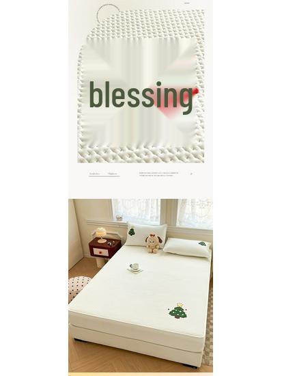 Spring & Summer Chenille Embroidery Quilted Fitted Sheet Mattress Protector