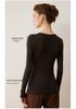 2025 Autumn New Arrival: Korean Style Slim Fit Ladies' Striped Wool Sweater with Round Neck