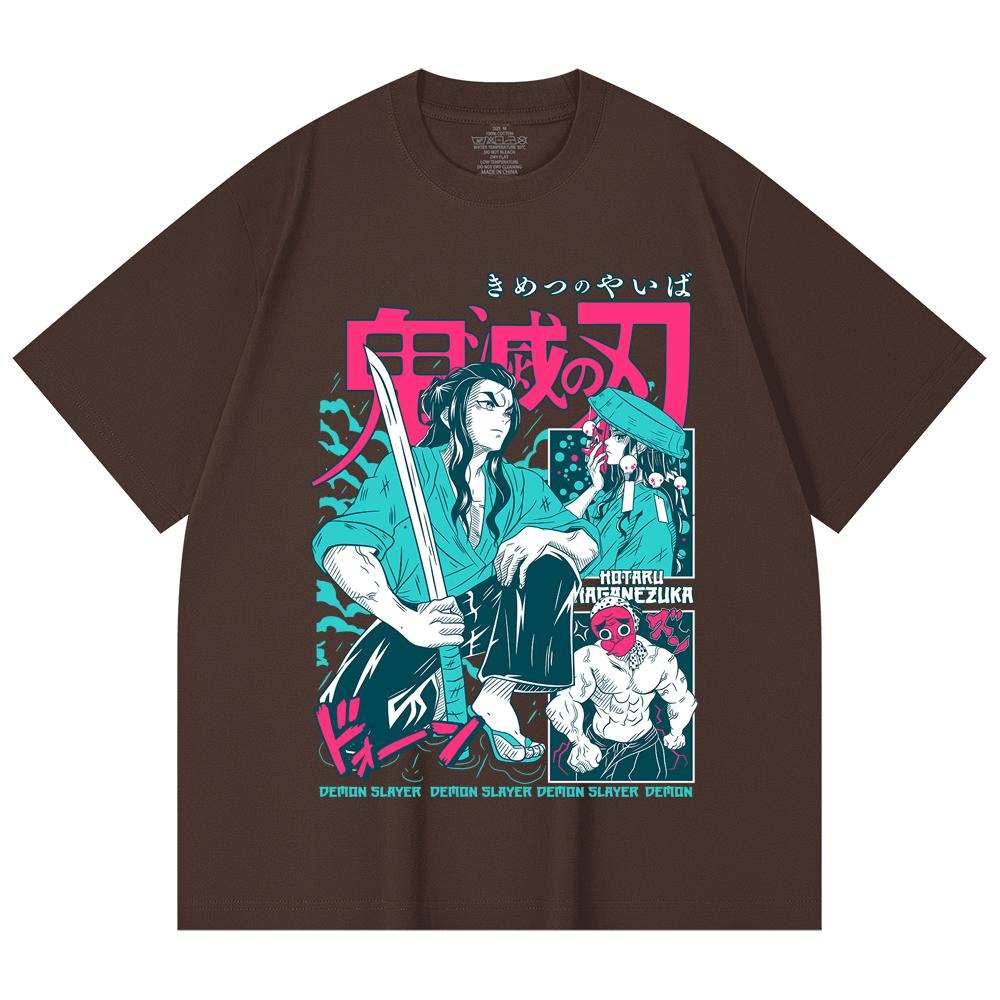 230 Gsm 100% Cotton Demon Slayer V94 Haganezuka Print Unisex Heavy Cotton T Shirt
