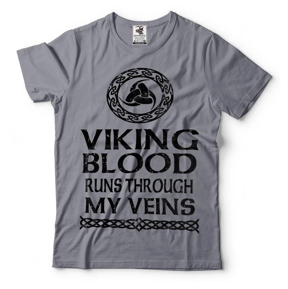 The Vikings T-shirt Viking Blood Norsemen Viking Ragnar Lothbrok T-shirt XL
