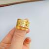 Gold Daisy Chased Bracelet & Ring Set: Elegant Women's Light Luxury Jewelry