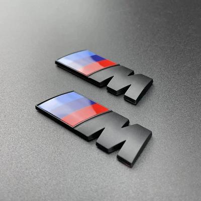 M LOGO Çamurluk Rozeti Bagaj Kapağı Rozeti 1 3 5 7 Serisi X1 X3 X5 X6 M Sport Sticker Araba Aksesuarları Styling İçin