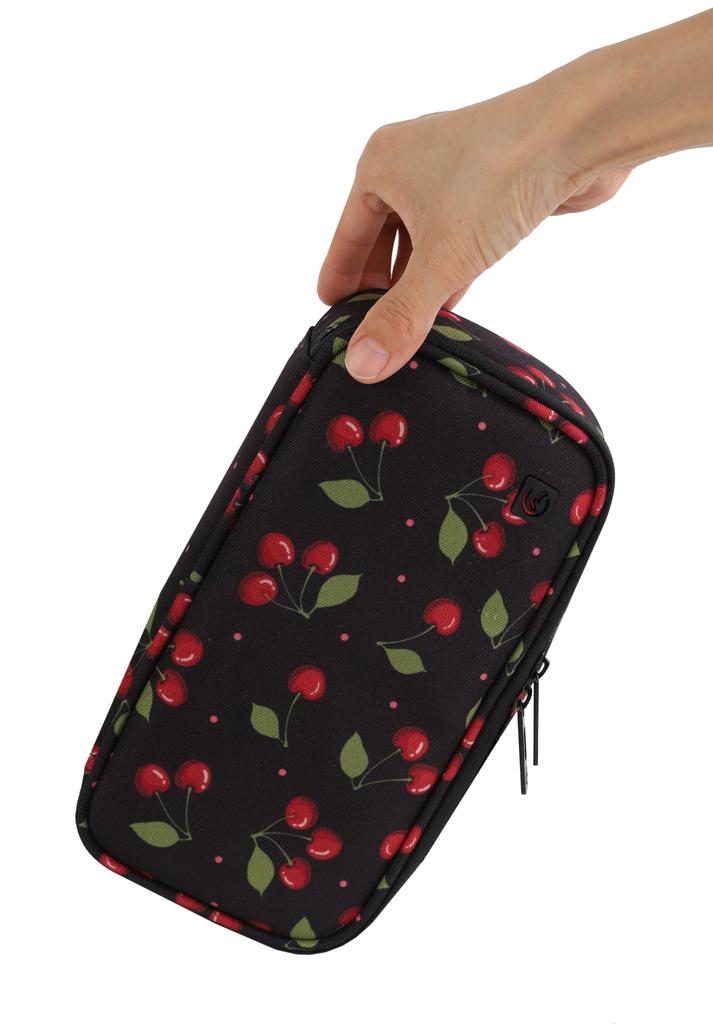 Portable Insulin Travel Compatible with EpiPen and Eye Includes 4 Ice Durable 600D Oxford Compact Size Cherry Color Case/Pouch - Drops, Packs,