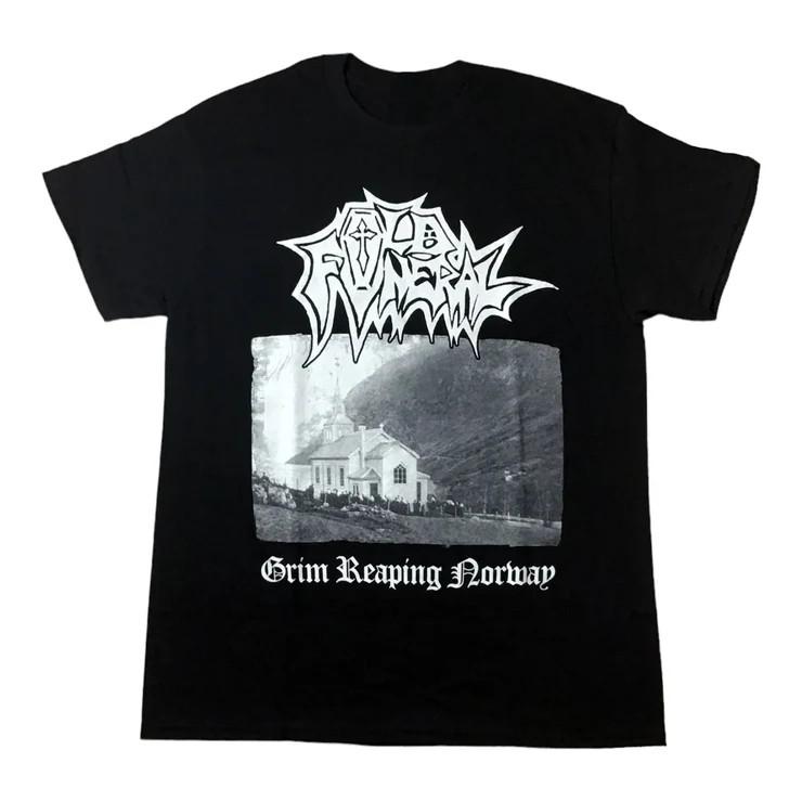 

Old Funeral - Grim Reaping Norway t-shirt Short Sleeve EN486 Unisex T-Shirt L