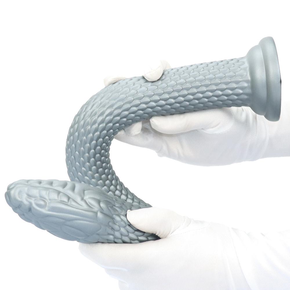 Super Large Snake Head Anal Plug with Suction Cup for Long-Term Wear and Deep Self-Stimulation