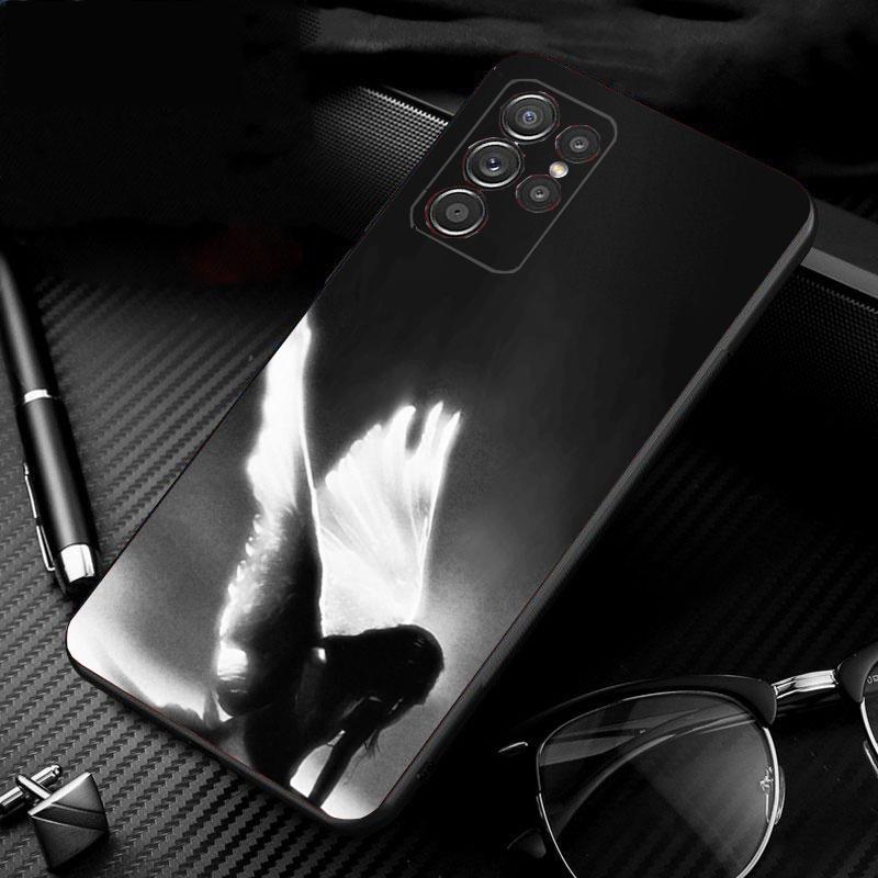 Phone Case For Samsung Galaxy S26 S25 S24 S23 S22 Ultra S23 S22 S25 Plus S24FE S23FE S26Edge Black Angel Death Demon