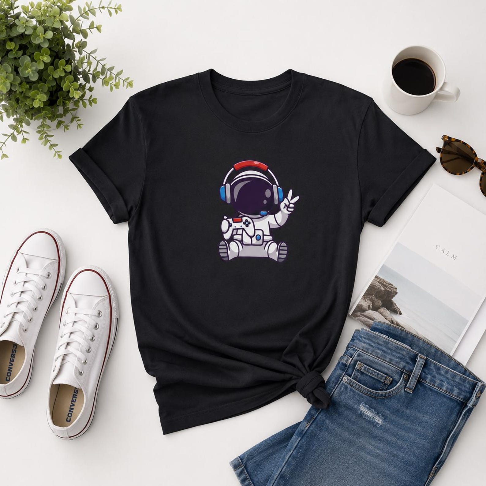 Astronaut Gamer T-Shirt | Space Helmet Graphic Tee 3XL