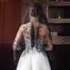 Lace Trim Veil Prayer Shawl Flower Bride Head Gauze Fashion Wedding Lace Shawl  Party