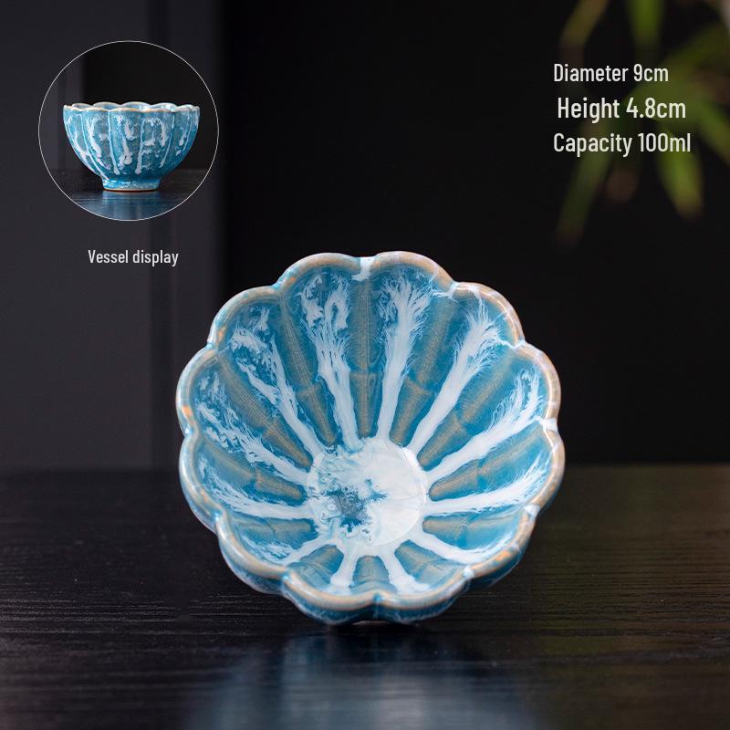 Creative Ceramic Petal Tea Cup - Perfect for Personal Kung Fu Tea Tasting