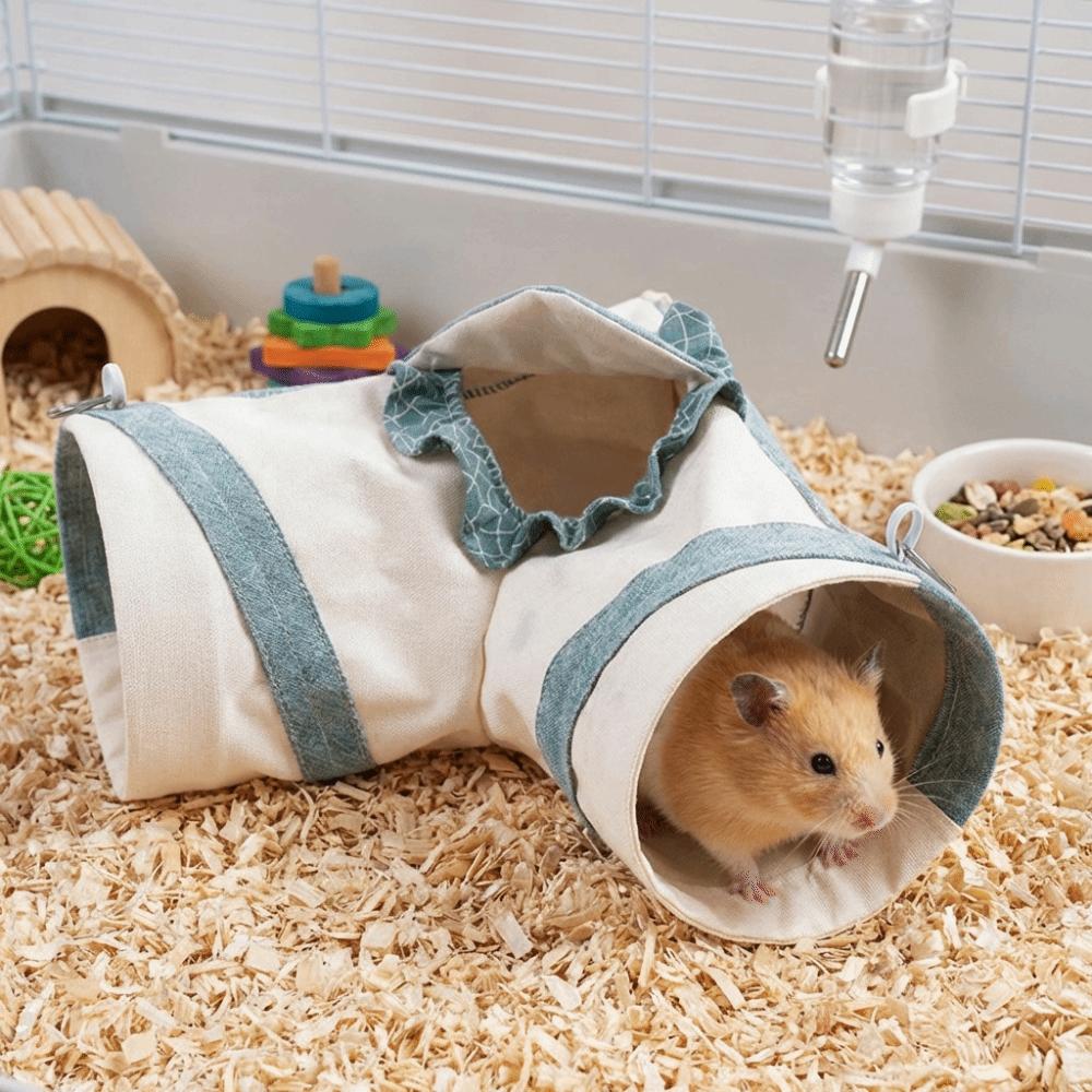 Fun Toy Hamster Tunnels Enrichment Badger Rabbit Ferret Play Tunnel  Cage Accessory