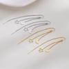 Real  Sterling Silver Long Tassel Hollow Stars Moon Drop Earrings for Women Cute Fine  Light Luxury Accessories