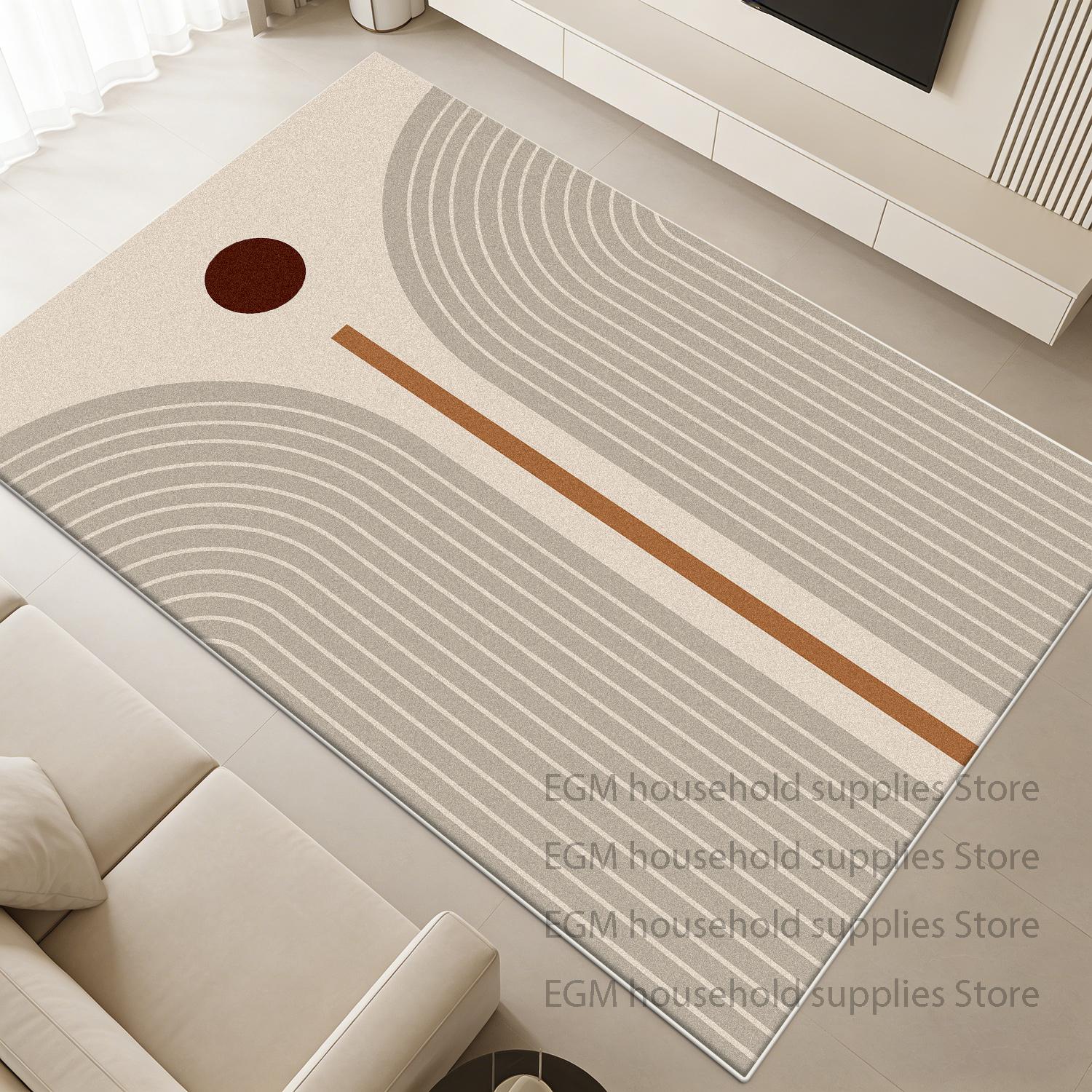 

Light Luxury Carpet Modern Geometric Living Room Rug Easy cleaning Bedside dining room study non-slip Floor Mat customizable 60x90cm