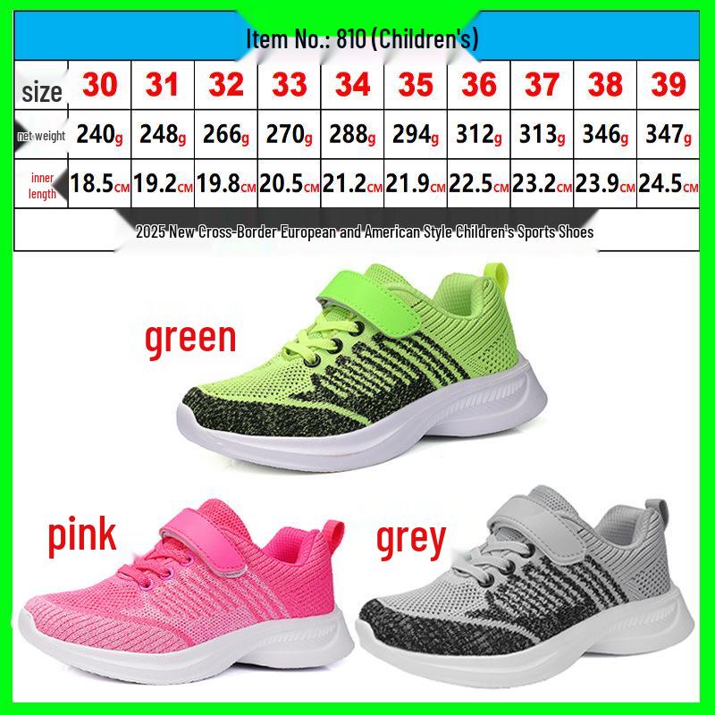 Dívčí prodyšné síťované běžecké boty - Kolekce Jaro/Podzim 2025: Lehká, Všestranná, Přeshraniční Sportovní Obuv
