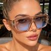 Vintage Double Beams Square Sunglasses for Women Men New Fashion Black Gradient Sun Glasses Ladies Trendy Outdoor Eyewear