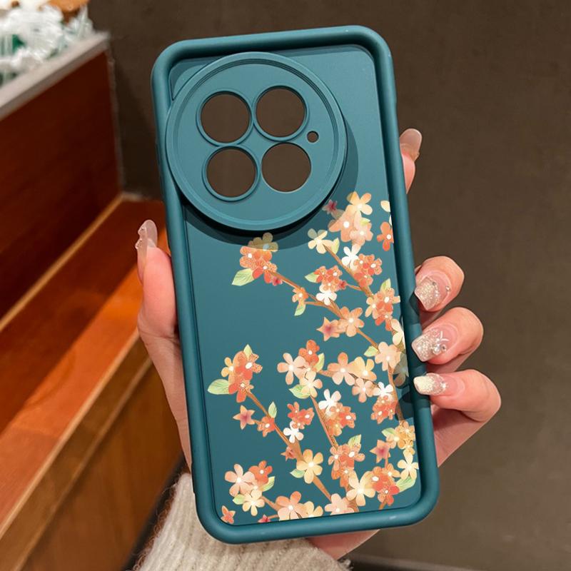 Orange Blossoms Floral Pattern Case For Oneplus 15 Nord 5 13R 12R 11R 5G Shockproof Bumper Soft Silicone Cover For OnePlus 13 13T 12