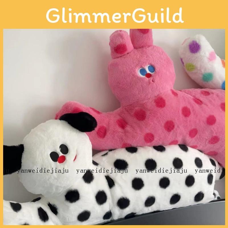 Cartoon Polka Dot Cat Long Plush Cushion For Bedroom Sofa Gift Girls For