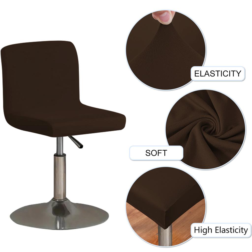 Four Seasons Models Waterproof Milk Silk Chair Cover High Legs Short Back Chair Cover Elastic Solid Colour Chair Cover