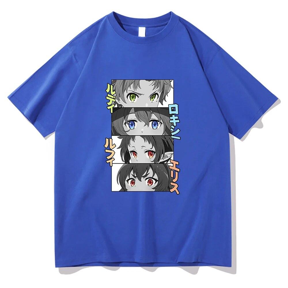 Mushoku Tensei T Shirt Unisex Harajuku Graphic Kawaii Rudeus Sylphiette Tshirt Unisex Anime Unisexga Cartoon Casual Cotton Tees Shirts Unisex