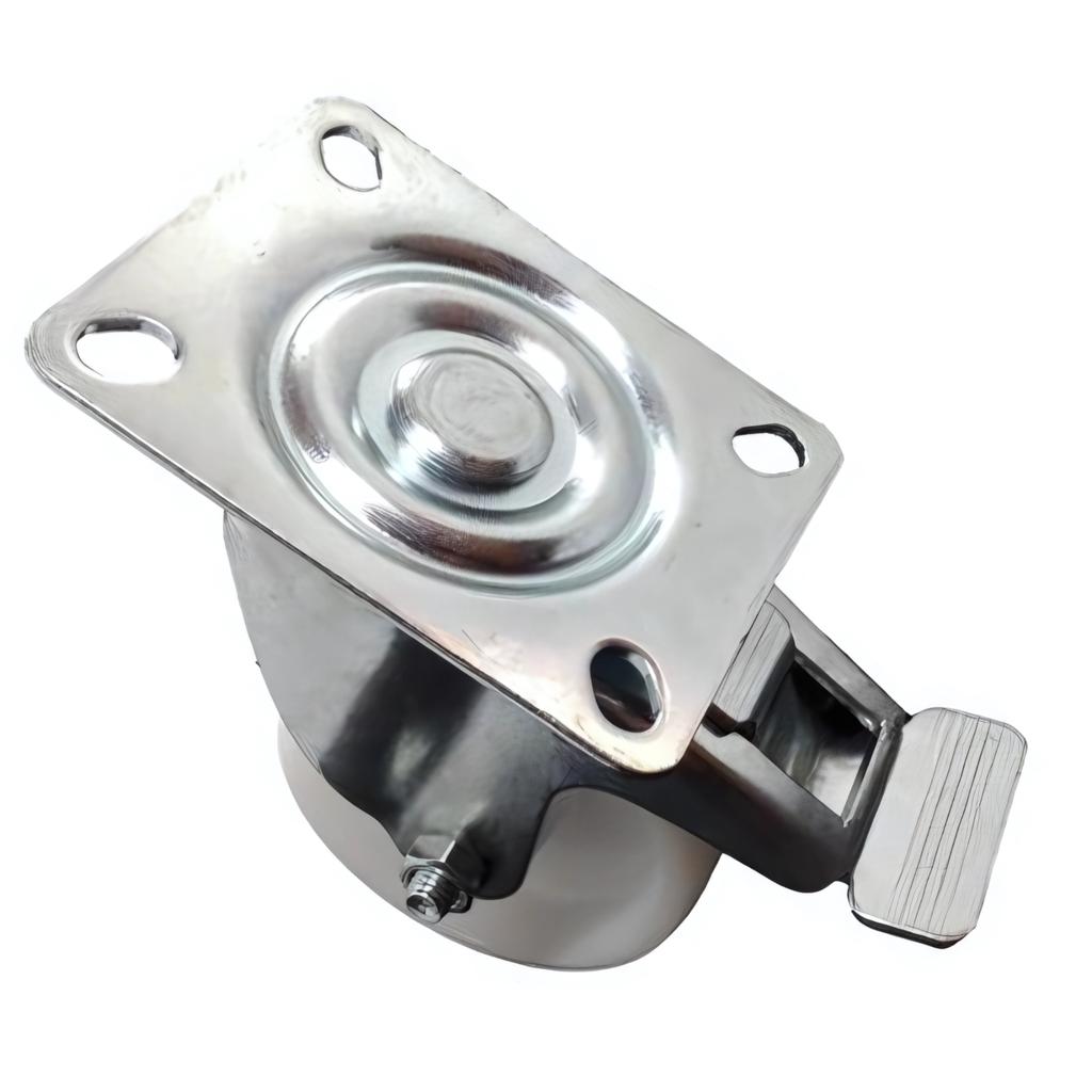 Swivel wheel, castor, brake, 80mm, 120kg, BPPP 0801, WHITE, polypropylene