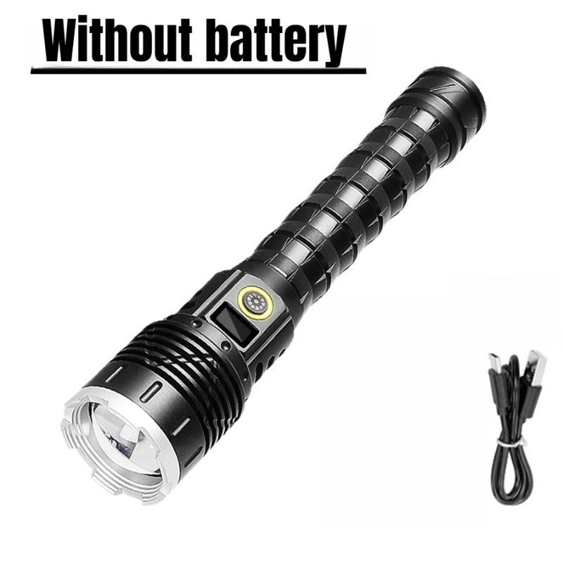 Super High Power LED Flashlight Ultra Power Outdoor Rechargeable Hand Torch 5 Mode Type-C Charging  Lighting 2000m
