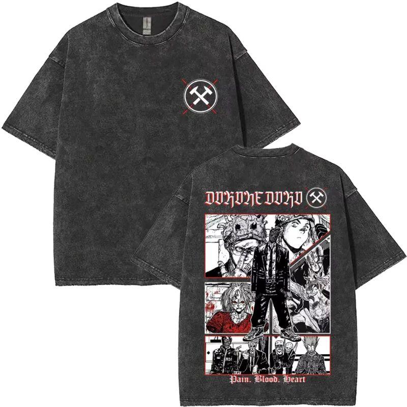 2026 Anime Dorohedoro T-shirt Grafica Kaiman Merch T-shirt Lavata Vintage Gotica Manga Rock T-shirt High Street T-shirt Oversize Manica Corta