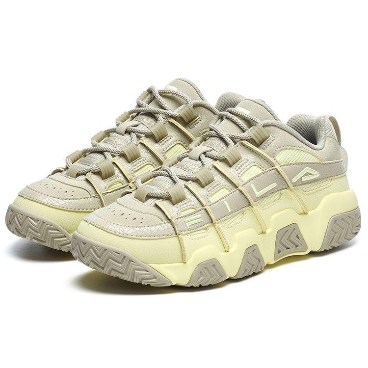 Fila Fusion Buster Low Top Retro Basketball Shoes Women sneaker Light-Yellow T12W243207FTT
