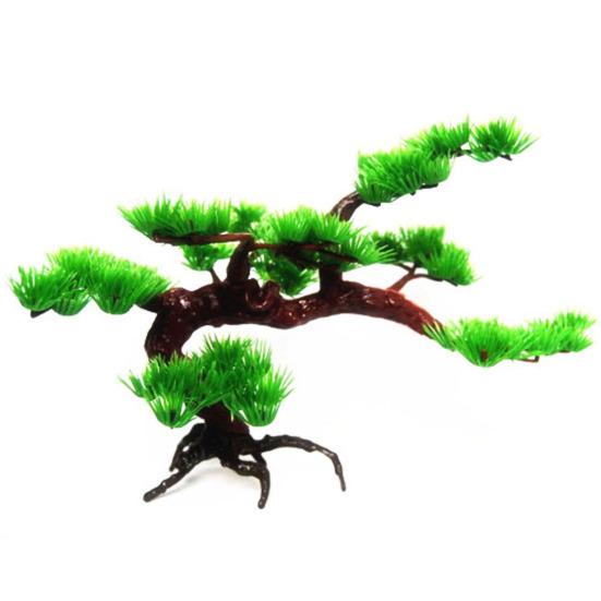 Artificial Pine Realistic Dismountable Plastic Miniature Simulation Bonsai for Fish Tank