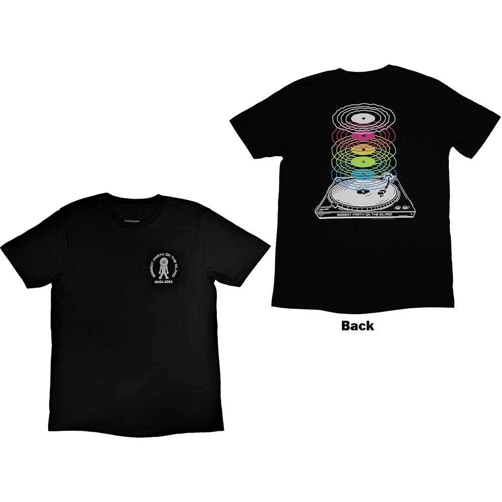 Calvin Harris Unisex T-Shirt: Record Back (Back Print & Ex-Tour) (Large) 2XL