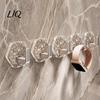 Home Organization Hooks Acrylic Adhesive Hooks, Hexagonal Wave Shape, No Drilling Easy Hexagon Installation Hook, Modern Style Clear for Bathroom