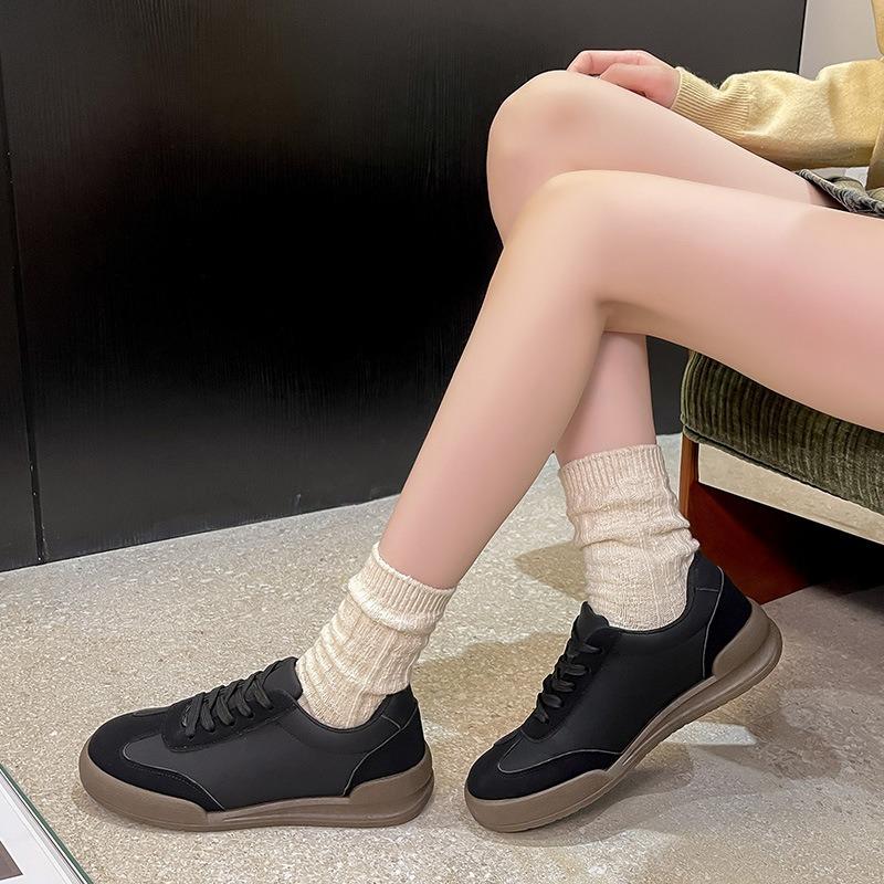 Women‘s Shoes Spring Retro German Training Sports Casual Thick-Soled Gump Board White.