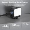 LED Camera Video Lights IPX4 Waterproof for DJI Action 5 Pro/Action 4 Vlogging Light 3000K/4440K/8700K Adjustable Lighting Lamp