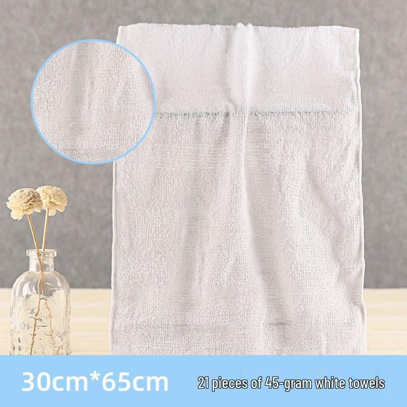 White Pure Cotton Hotel Towel: Soft, Absorbent, Durable, Embroidery-Friendly for Spa & Salon Use