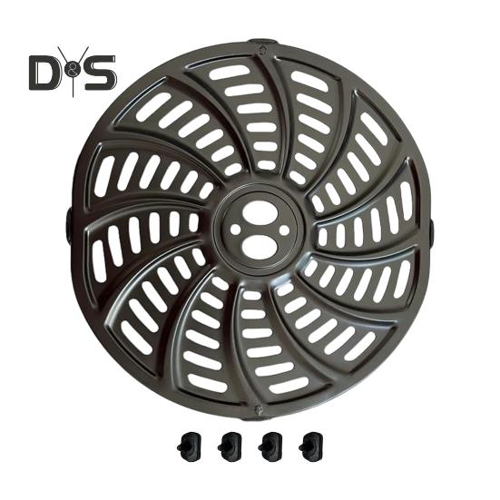 

6QT Air Fryer Crisping Fort, антипригарное покрытие Air Fryer, сковорода-гриль, подставка для хрустящей тарелки, подставка, полка, решетка для Gourmia GAF698/GAF686 Air Fryers чёрный