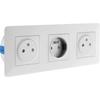 Triple prise affleurante artezo 2p+t + boîte - blanc - zenitech