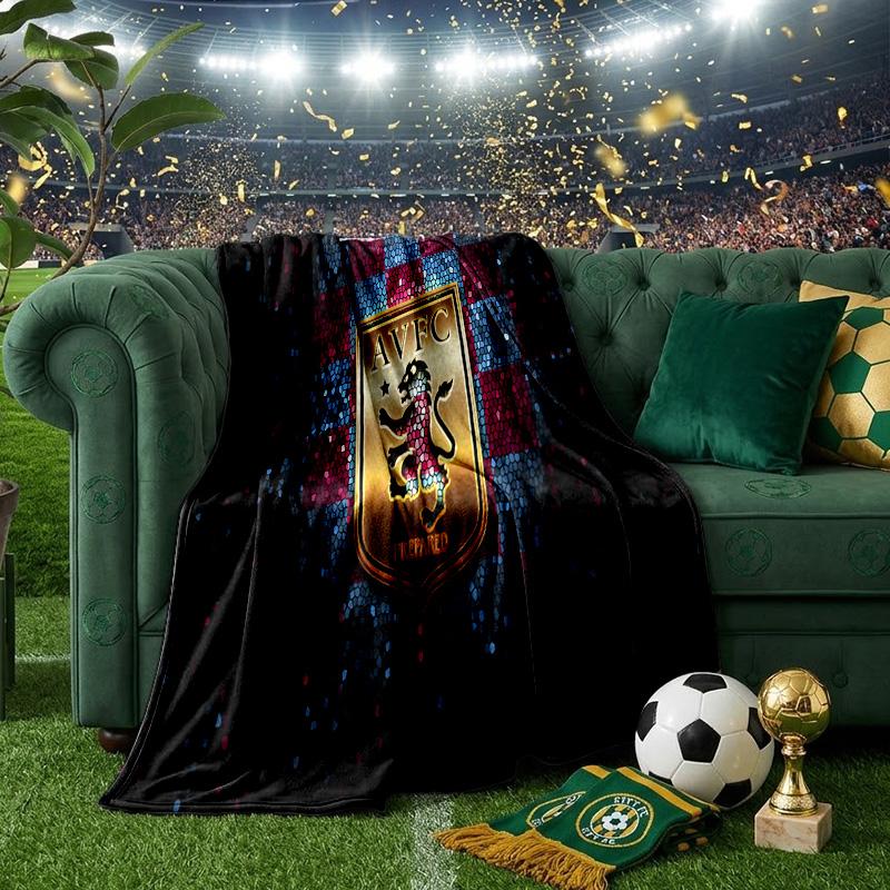 Football Villa Design Throws Blanket Flannel Blankets Plush for Couch Bed Gifts for Men Women Travel picnic blanket Christmas fan gifts