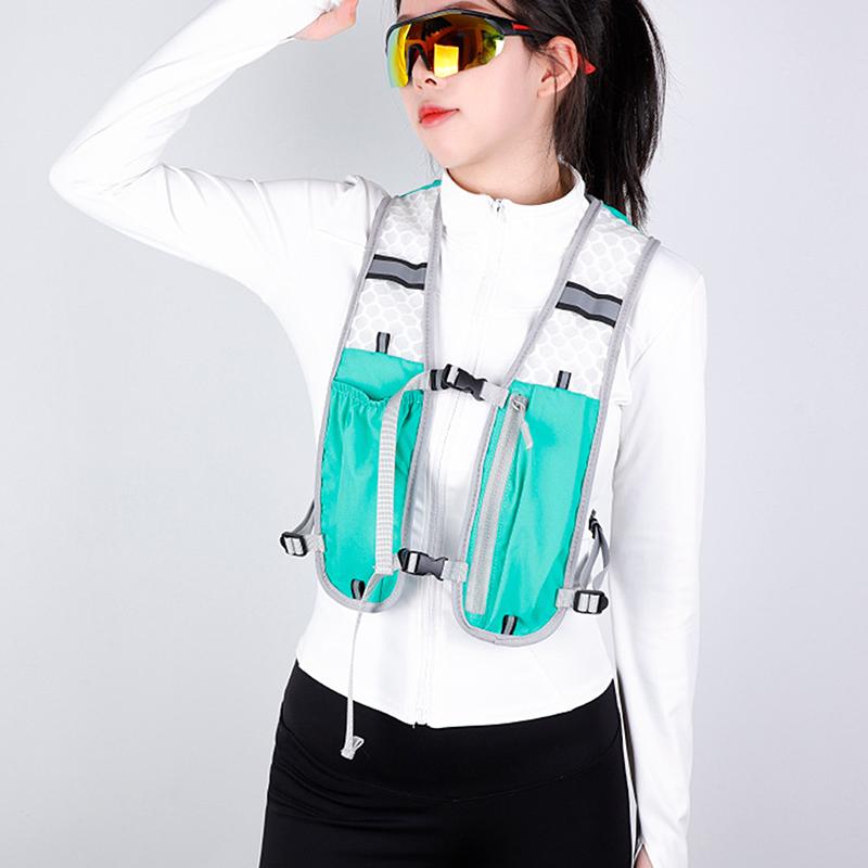 For Biking Running Storage Vest Lightweight Running Vest Reflective Hydration Water Chest Pack With Phone Storage Pocket