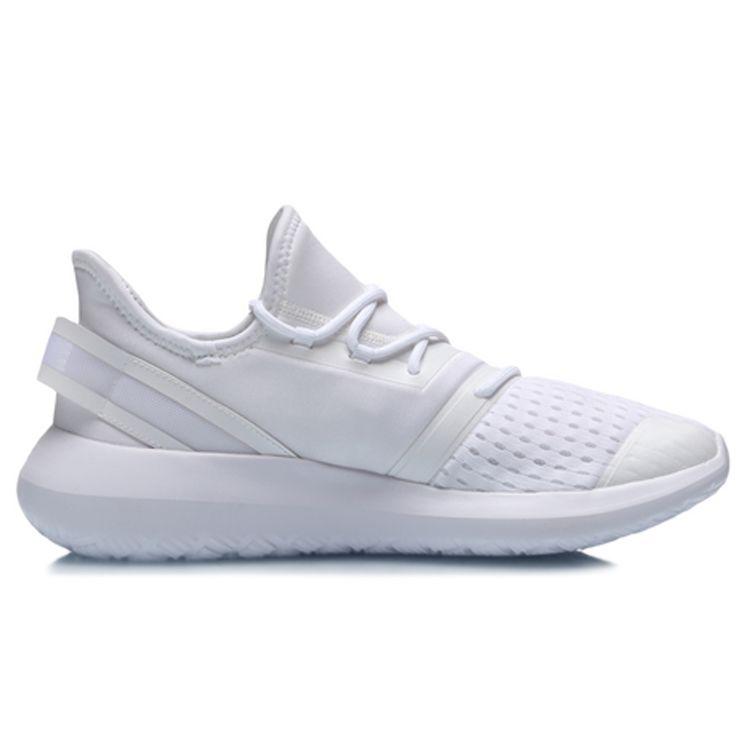 Li Ning Non-Slip Wear-Resistant Low-Top Running Shoes Men Running Shoes White AGLP057-3